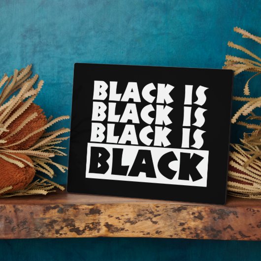 Zwart is zwart fotoplaat (Zijkant)