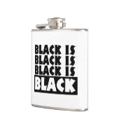 Zwart is zwart heupfles (Links)