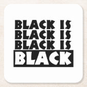 Zwart is zwart kartonnen onderzetters (Voorkant)