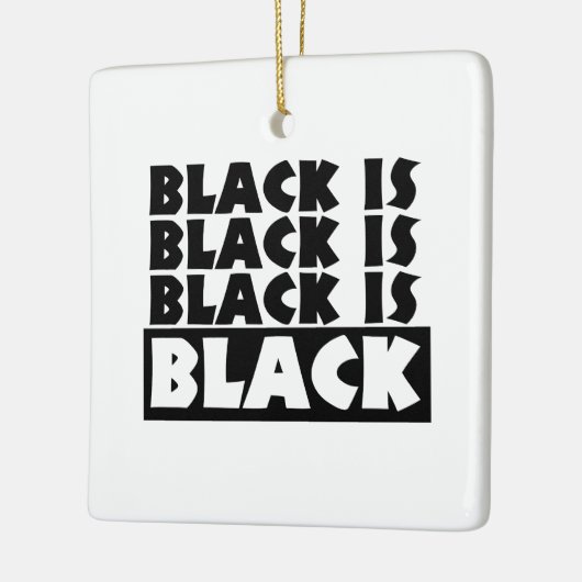 Zwart is zwart keramisch ornament (Links)