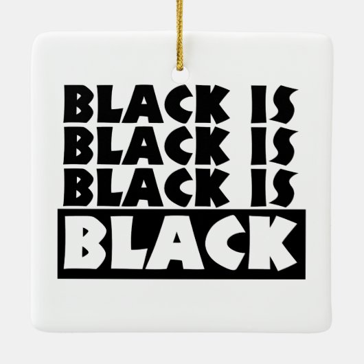 Zwart is zwart keramisch ornament (Achterkant)