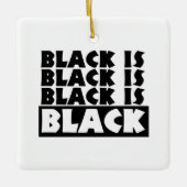 Zwart is zwart keramisch ornament (Voorkant)