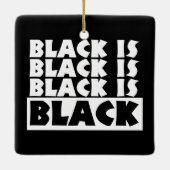 Zwart is zwart keramisch ornament (Achterkant)