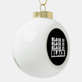 Zwart is zwart keramische bal ornament (Links)