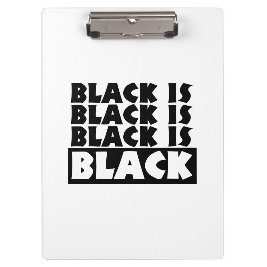 Zwart is zwart klembord (Voorkant)