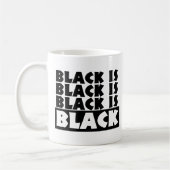 Zwart is zwart koffiemok (Links)