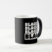 Zwart is zwart magische mok (Voorkant rechts)