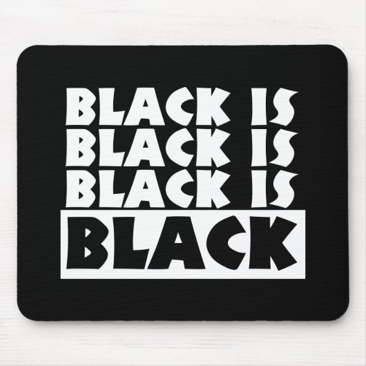 Zwart Is Zwart Muismat (Voorkant)