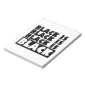 Zwart is Zwart Notitieblok (Linkerzijde)