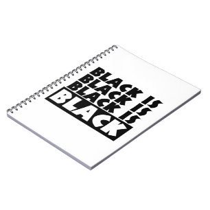 Zwart is zwart notitieboek