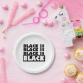 Zwart is zwart papieren bordje (Feest)
