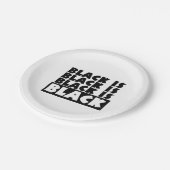 Zwart is zwart papieren bordje (Gekanteld)