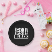 Zwart is zwart papieren bordje (Feest)