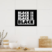 Zwart is zwart poster (Keuken)