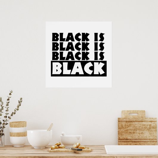 Zwart is zwart poster (Keuken)