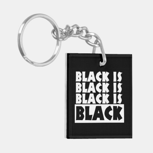 Zwart is zwart sleutelhanger (Voorkant Links)