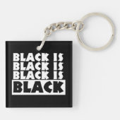 Zwart is zwart sleutelhanger (Achterkant)