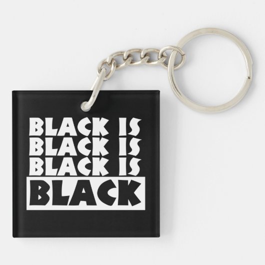 Zwart is zwart sleutelhanger (Achterkant)