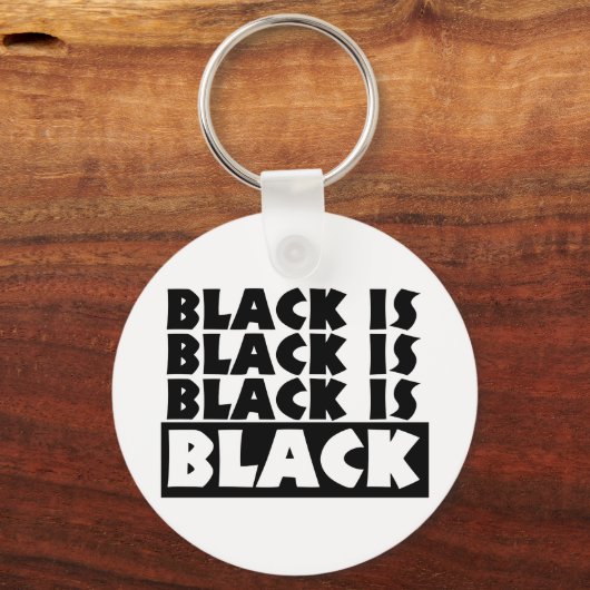 Zwart is zwart sleutelhanger (Voorkant)
