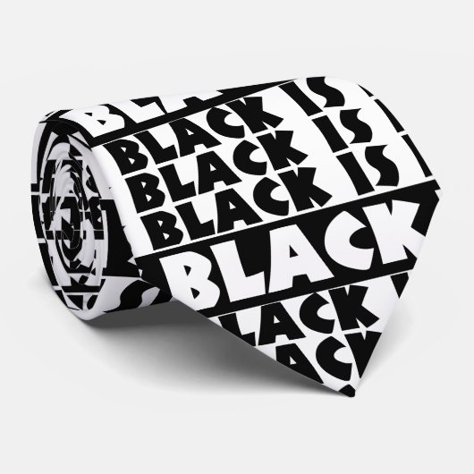 Zwart is Zwart Stropdas (Opgerold)