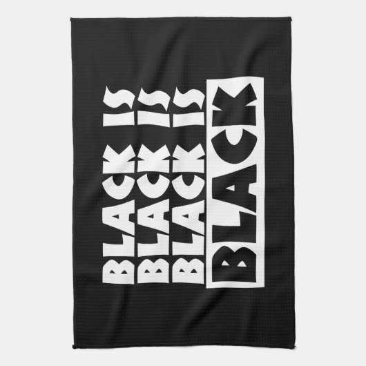 Zwart is zwart theedoek (Verticaal)