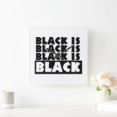 Zwart is zwart vierkante klok (Huis)