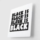 Zwart is zwart vierkante klok (Hoek)