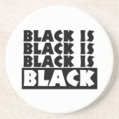 Zwart is zwart zandsteen onderzetter (Voorkant)