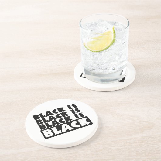 Zwart is zwart zandsteen onderzetter (Zijkant)