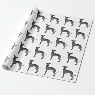 Zwart-Italiaans grijswindschildpad - Dog Patroon Cadeaupapier
