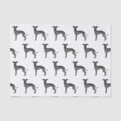 Zwart-Italiaans grijswindschildpad - Dog Patroon Tissuepapier (Voorkant)