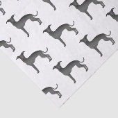 Zwart-Italiaans grijswindschildpad - Dog Patroon Tissuepapier (Detail)