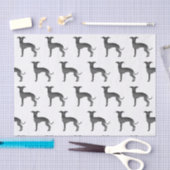 Zwart-Italiaans grijswindschildpad - Dog Patroon Tissuepapier (Craft)