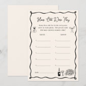 Zwart Italiaans Vrijgezellenfeest Leeftijd Guessin Kaart (Voorkant / Achterkant)