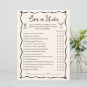 Zwart Italiaans Vrijgezellenfeest Over en Onder Ga Kaart (Staand voorkant)