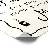 Zwart Italiaans Vrijgezellenfeest Raad eens hoevee Poster (Hoek)