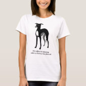 Zwart-Italiaanse Greyhound aangepaste tekst T-shirt (Voorkant)