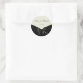Zwart Ivoor Cream Wedding Favoriet Label Stickers (Tas)