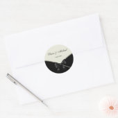Zwart Ivoor Cream Wedding Favoriet Label Stickers (Envelop)