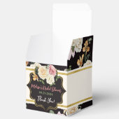 Zwart, Ivoor, Goud Bloemen Boeket Bedankdoosjes (Geopend)