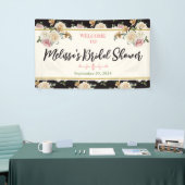 Zwart, Ivoor, Goud Bloemen Vrijgezellenfeest Welko Spandoek (Beurs)