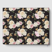 Zwart, Ivoor, Goud Bloemig Bruidsdouche Gastenboek (Achterkant)