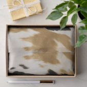 Zwart Ivoor Goud Western Koeienhuid Tissuepapier (Geschenk)