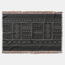 Zwart Ivoor Tribale Geometrische Patroon | Moderne