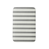 Zwart Ivoor Verticaal Streeppatroon Badmat (Voorkant Verticaal)
