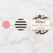 Zwart, Ivoorkleurig, Gouden Bloemenboeket Bruidsfe Confetti (Achterkanten)