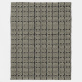 Zwart Ivoorwit Modern Hexa Fleece Deken (Voorkant)