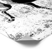 Zwart jaarlingpaard poster (Hoek)