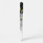 Zwart Jade Waterverf Ink  iPhone Hoesje (Rechterkant)