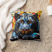 Zwart Jagua Mozaïek Glas in lood Kussen (Deken)